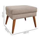 Ver imagem 5 de Puff Decorativo Itália Material Linho Capuccino - Star Confort