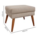 Ver imagem 5 de Puff Decorativo Itália Material Linho Capuccino - Star Confort