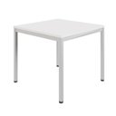 Ver imagem 3 de Kit 4 Cadeiras Siena com Mesa 90cm em MDP e Metal Assento Couro Ecológico Cinza F5 Office