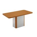 Ver imagem 6 de Conjunto: Mesa Sala Jantar Pietá C/ Tampo Madeirado Canto Curvo 120x80cm e 4 Cadeiras Havana