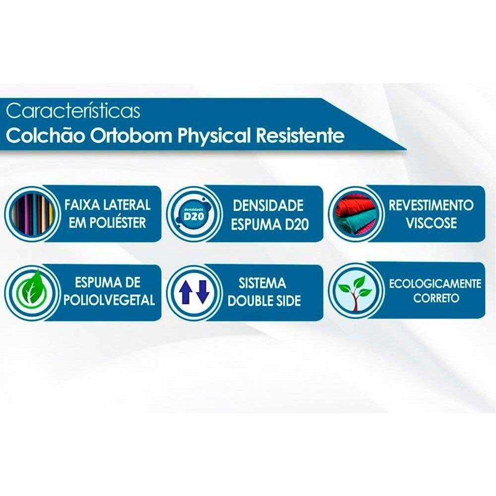Colchão Infantil Espuma D20 Physical Resistente (70x150x12) - Ortobom - 3