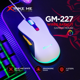 Mouse Gamer Branco Xtrike-me Gm-227 com Fio Usb Rgb 3600dpi - 6