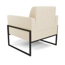 Ver imagem 5 de Poltrona Base Industrial Alta Preto Marisa Linho D03 - D’Rossi A19 Bege