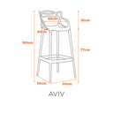 Ver imagem 2 de Kit 4 Banquetas Alta Area Externa Aviv Fratini