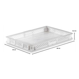Bandeja Plástica Vazada Empilhável 6,4x40x60 cm - 2