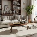 Ver imagem 1 de Mesa Centro Sala Paris Orgânica Média Decorativa Wood