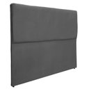 Ver imagem 1 de Cabeceira Estofada para Cama Luxo Lisa Clean Suede Rbl:casal Tradicional/cinza
