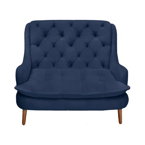 Namoradeira Lille Suede Azul Royal - Dominic Decor