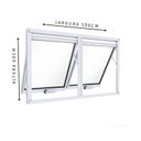 Ver imagem 2 de Janela de Alumínio Máximo Ar Duplo Horizontal 60x100cm Lucasa Ideale Branco