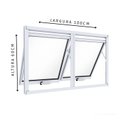 Ver imagem 2 de Janela de Alumínio Máximo Ar Duplo Horizontal 60x100cm Lucasa Ideale