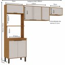 Ver imagem 6 de Cozinha Compacta 7 Portas Madalena Cinamomo/Off White