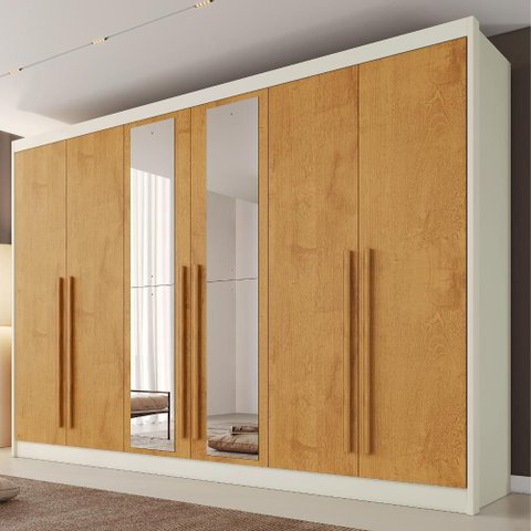 Guarda Roupas 6 Portas Alba Plus com Espelho 100% Mdf – Mademarcs