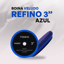 Ver imagem 3 de Boina Veludo Voxer Azul Refino 3" para Polimento Automotivo - Etapa de Refino