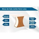 Ver imagem 2 de Sala de Jantar Completa Luiza Sc42 Tampo Madeirado C/ Vidro Canto Curvo 120x80cm e 4 Cadeiras Anne