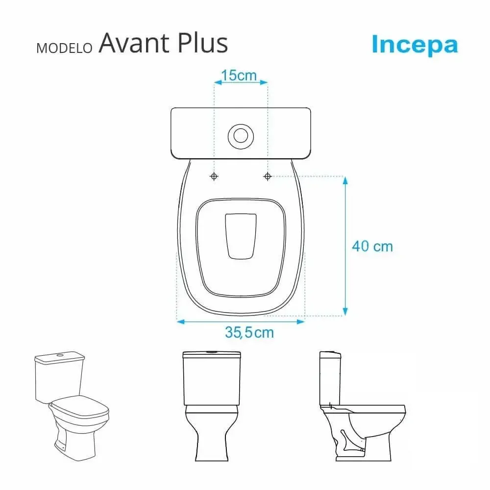 Assento Sanitário Avant Plus Biscuit (Bege Claro) para vaso Incepa - 5