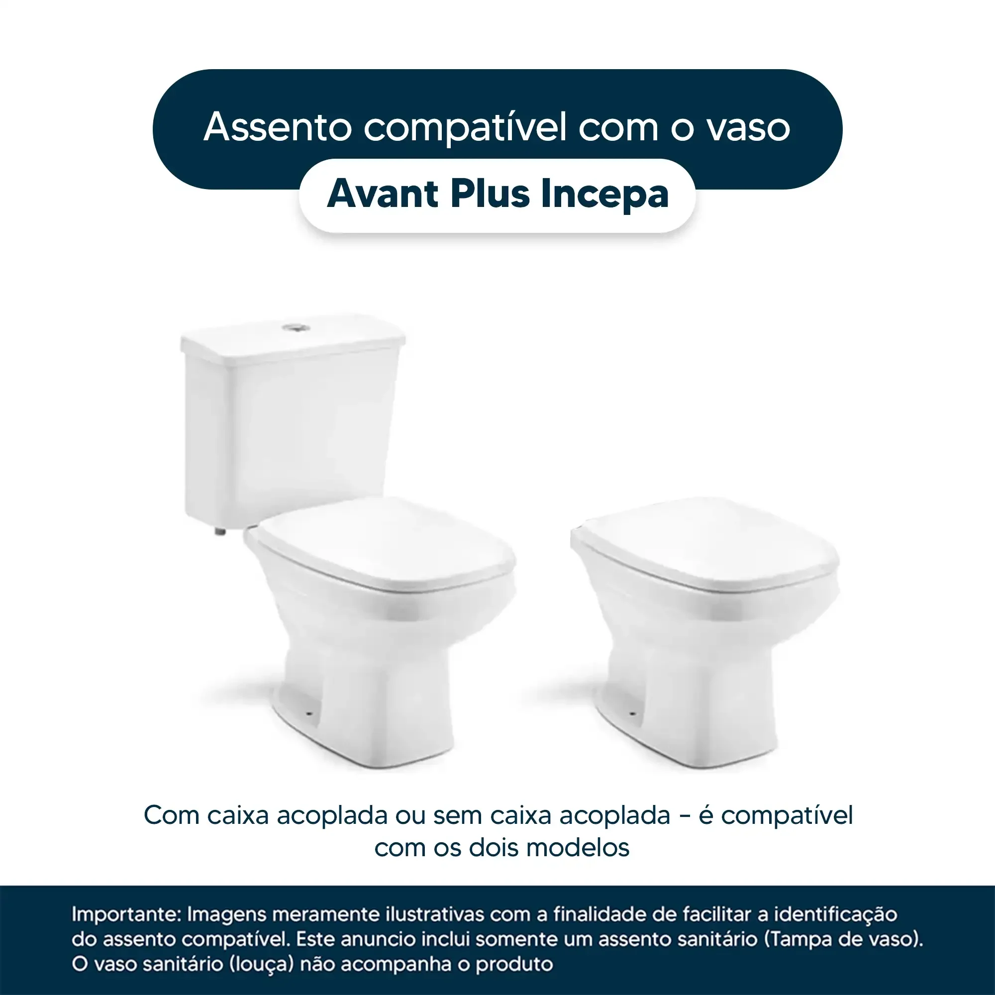 Assento Sanitário Avant Plus Biscuit (Bege Claro) para vaso Incepa - 4