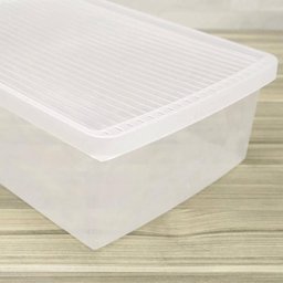 2 Caixas de Sapato Empilháveis Grandes Ordene 38 a 46 Organizadores Plásticos Transparentes - 6