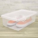 Ver imagem 5 de 2 Caixas de Sapato Empilháveis Grandes Ordene 38 a 46 Organizadores Plásticos Transparentes