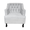 Ver imagem 1 de Poltrona Cadeira Decorativa Para Sala E Recepção Genesis Corano Branco -LM DECOR