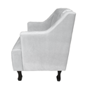 Ver imagem 3 de Poltrona Cadeira Decorativa Para Sala E Recepção Genesis Corano Branco -LM DECOR