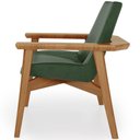 Ver imagem 4 de Poltrona Decorativa para Sala de Estar Living Base Madeira Becker L02 Couríssimo Verde Musgo - Lyam