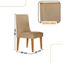 Ver imagem 3 de Mesa de Jantar Copper 120cm Tampo Mdf 4 Cadeiras Moderna Turim 07 /off /naturale /serig Off