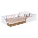 Ver imagem 2 de Cama de Solteiro Montessoriana para Colchão 188x78cm Multimóveis Cr40151 Branco/mel