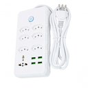 Ver imagem 1 de Filtro de Linha Régua Extensão com 4 Tomadas 4 Usb com Controle de Ligar e Desligar 2m 110-220
