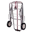 Ver imagem 3 de Carrinho de Carga Aço Cromado Dobrável100kg Rodas D Borracha