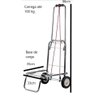 Carrinho de Carga Aço Cromado Dobrável100kg Rodas D Borracha - 2