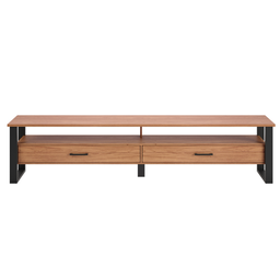 Rack para Tv até 75 Polegadas 2 Gavetas 220cm Industrial Freijó/preto - Dalla Costa - 2