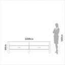 Ver imagem 6 de Rack para Tv até 75 Polegadas 2 Gavetas 220cm Industrial Freijó/preto - Dalla Costa