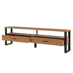 Rack para Tv até 75 Polegadas 2 Gavetas 220cm Industrial Freijó/preto - Dalla Costa - 3