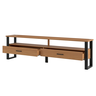 Rack para Tv até 75 Polegadas 2 Gavetas 220cm Industrial Freijó/preto - Dalla Costa - 3