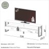 Rack para Tv até 75 Polegadas 2 Gavetas 220cm Industrial Freijó/preto - Dalla Costa - 5