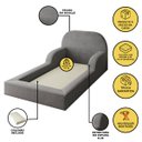 Ver imagem 2 de Cama Colchão Solteiro Montessoriana Infantil - Balaqui Decor Cor:cinza Grafite