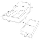 Ver imagem 4 de Cama Colchão Solteiro Montessoriana Infantil - Balaqui Decor Cor:cinza Grafite