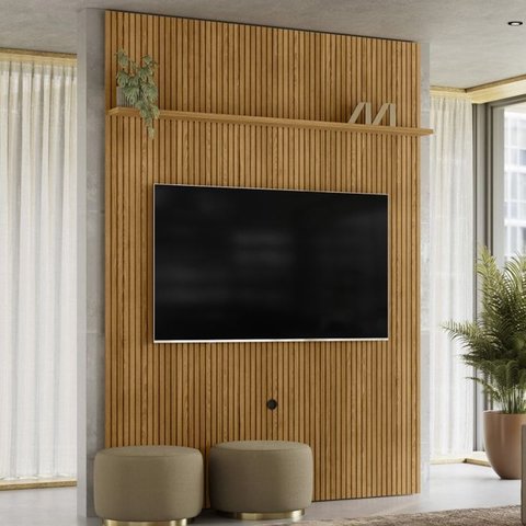 Painel Tv 65 Pol 245x179 Cm New Interlagos Cumaru Madetec