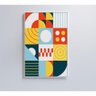 Quadro Colorido Geométrico 6 60x90 Cm Tecido Canvas - 1