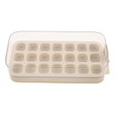 Ver imagem 1 de Forma de Gelo com Tampa Bege em Silicone 21 Cavidades Organizador de Freezer