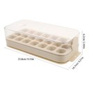 Ver imagem 2 de Forma de Gelo com Tampa Bege em Silicone 21 Cavidades Organizador de Freezer