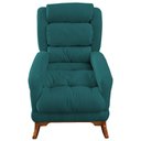 Ver imagem 2 de Poltrona Amamentação Liz de Balanço Suede Azul Turquesa - Dominic Decor