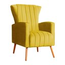 Ver imagem 2 de Kit 02 Poltrona Decorativa Melinda Veludo Mostarda - Fm