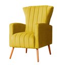Ver imagem 3 de Kit 02 Poltrona Decorativa Melinda Veludo Mostarda - Fm