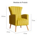 Ver imagem 6 de Kit 02 Poltrona Decorativa Melinda Veludo Mostarda - Fm