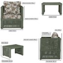 Ver imagem 2 de Mesa Centro e 2 Poltronas Madri Corda Náutica Estofado 6 Trama Original