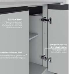 Cozinha Modulada 8 Peças 5 Aéreos 2 Balcões 1 Paneleiro Nara CabeCasa MadeiraMadeira - 17