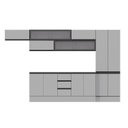 Ver imagem 4 de Cozinha Modulada 8 Peças 5 Aéreos 2 Balcões 1 Paneleiro Nara CabeCasa MadeiraOriginals