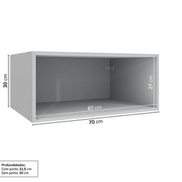 Cozinha Modulada 8 Peças 5 Aéreos 2 Balcões 1 Paneleiro Nara CabeCasa MadeiraMadeira - 8