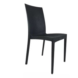 Kit 4 Cadeiras Rattan em Pp para Restaurantes Sala de Jantar Cozinha Área Externa Ecomhome - 4
